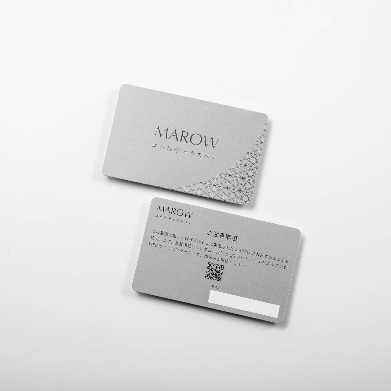 江戸切子ガラスペン| 麻の葉 半ひねり-HINERI Half-