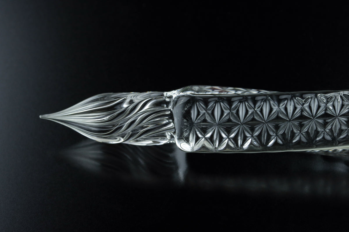 江戸切子ガラスペン｜ 麻の葉 全ひねり-HINERI Full-