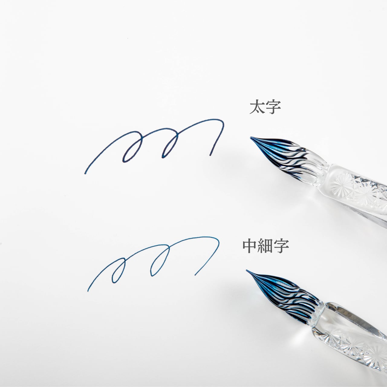 江戸切子ガラスペン｜ 麻の葉 全ひねり-HINERI Full-