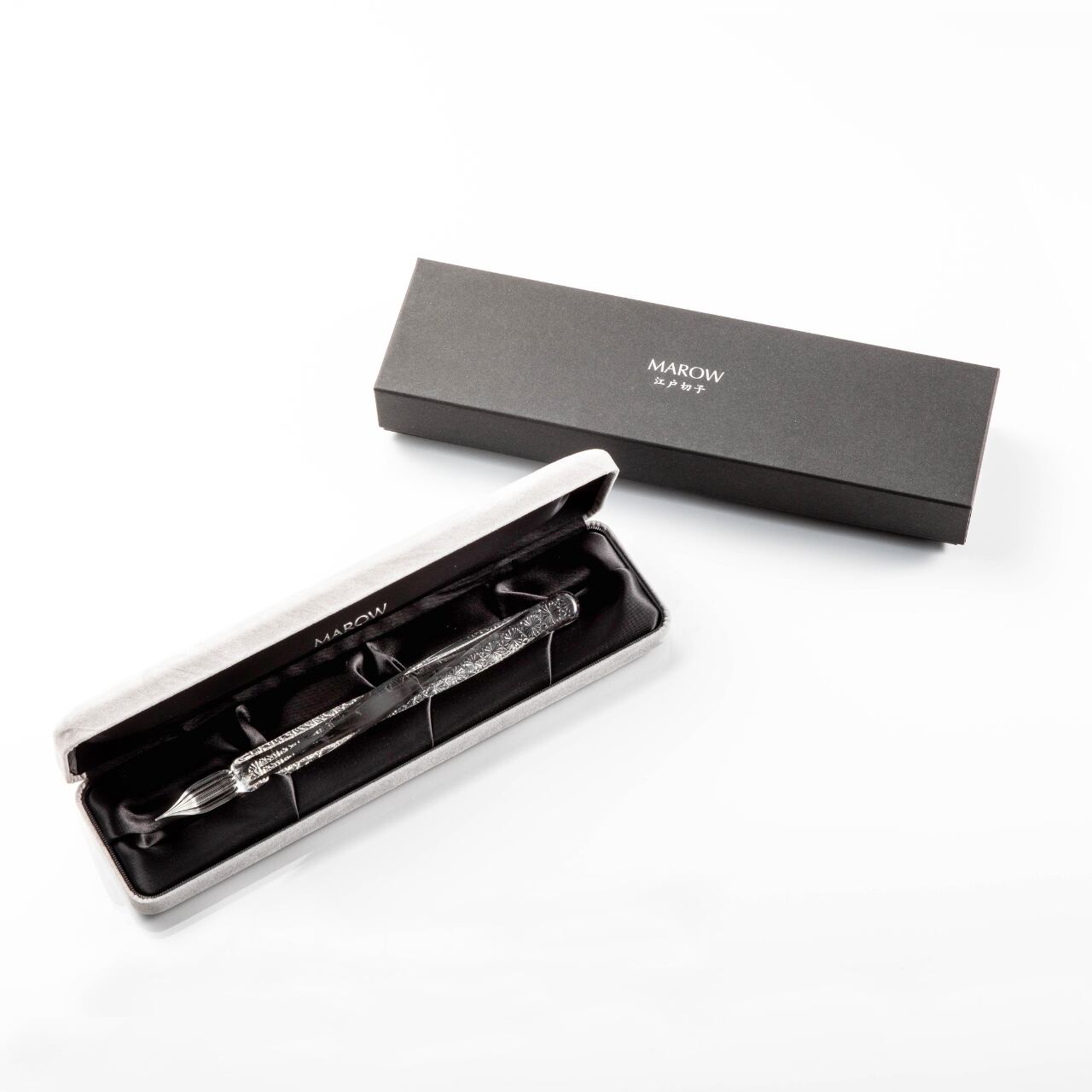 江戸切子ガラスペン｜ 麻の葉 半ひねり-HINERI Half-